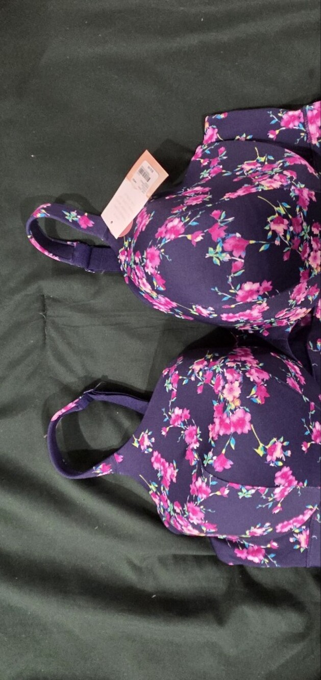 Cacique Floral Bra in Purple and Pink